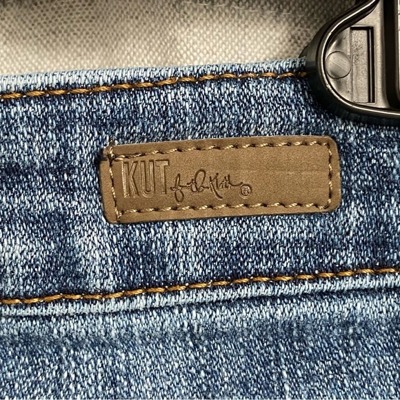 KUT FROM THE KLOTH / Boyfriend Straight Leg Distressed Highrise Jeans Size 14 - Picture 6 of 10